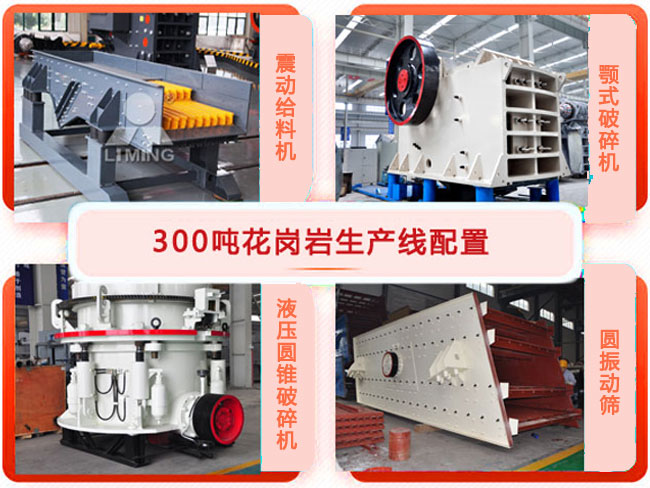 時(shí)產(chǎn)300噸花崗巖生產(chǎn)線設(shè)備配置 時(shí)產(chǎn)300噸花崗巖生產(chǎn)線設(shè)備配置