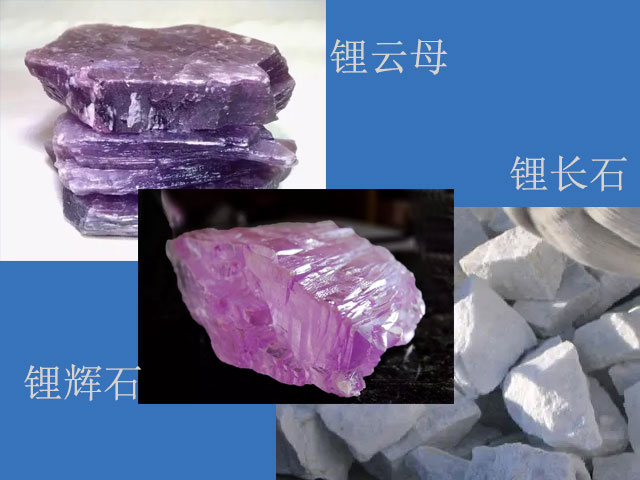 各種類(lèi)型的鋰礦石資源 各種類(lèi)型的鋰礦石資源