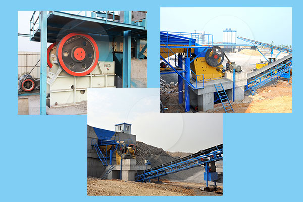 鄂式破碎機(jī)破碎現(xiàn)場(chǎng)