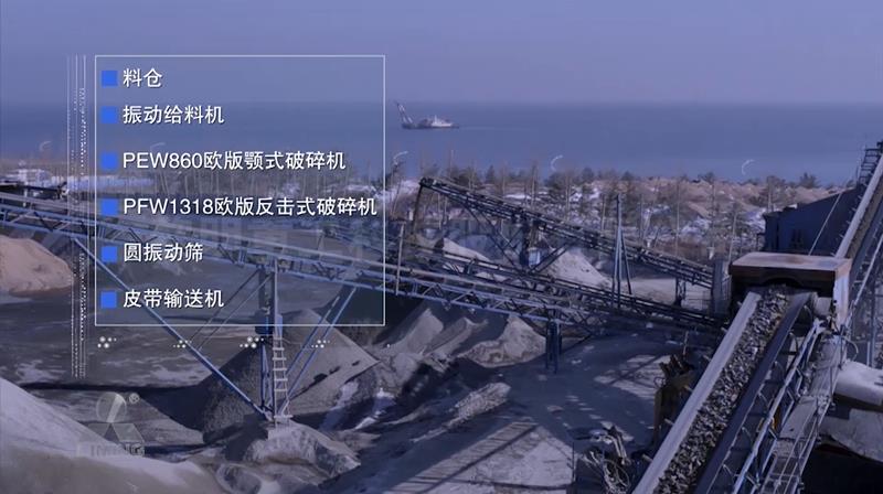 大連小平島時(shí)產(chǎn)400噸碎石生產(chǎn)線